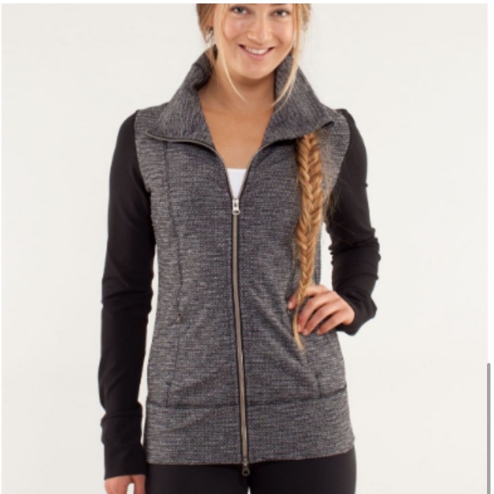 Lululemon Daily Yoga Jacket Coco Pique Black